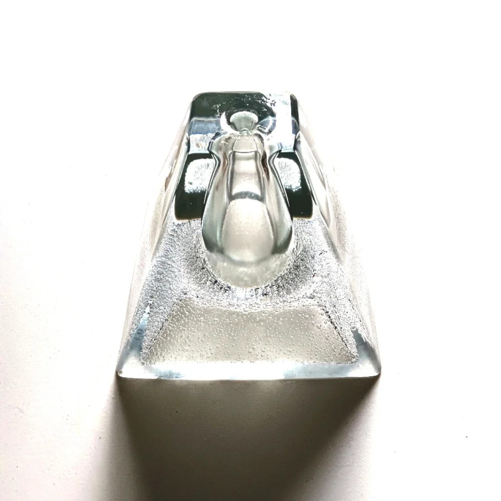 Hand blown Polish bubbled Crystal Oil Lamp. Crystal Art Associates.
